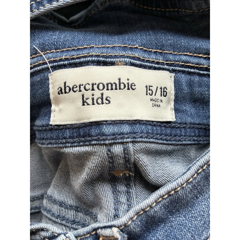 Abercrombie and‎ Fitch bibs Girls 15/16 Mid Wash Slim Leg Casual